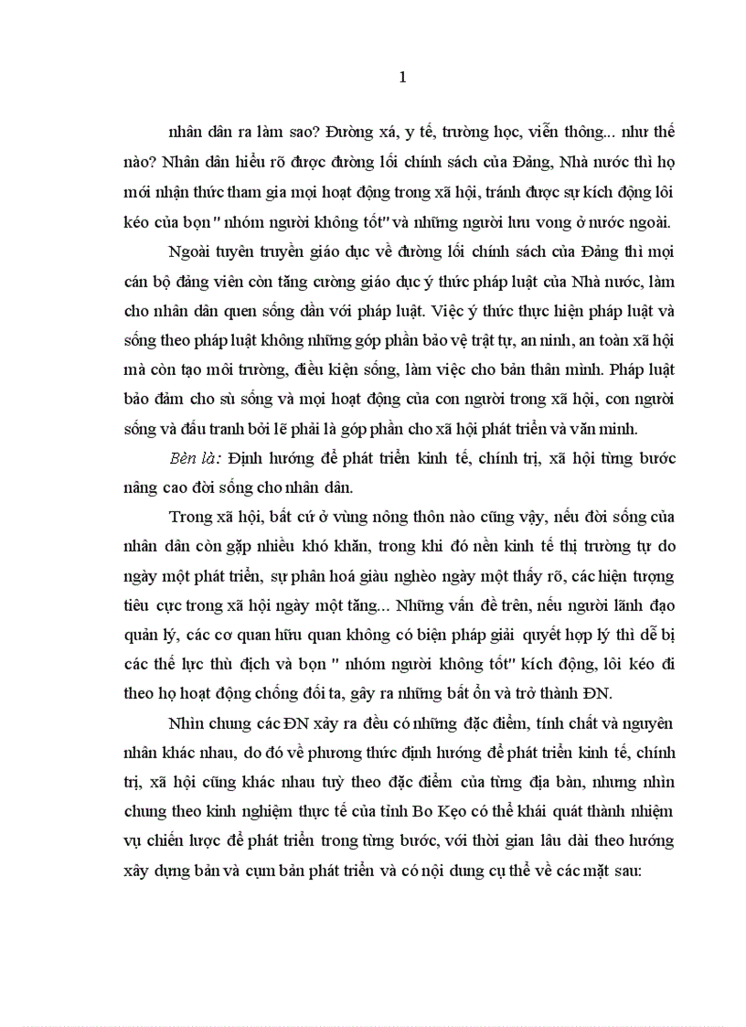 image for page Nghiên cứu về điểm nóng x hội và điểm nóng chính trị x hội ở tỉnh Bo Kẹo nước Cộng hoà Dân chủ nhân dân Lào