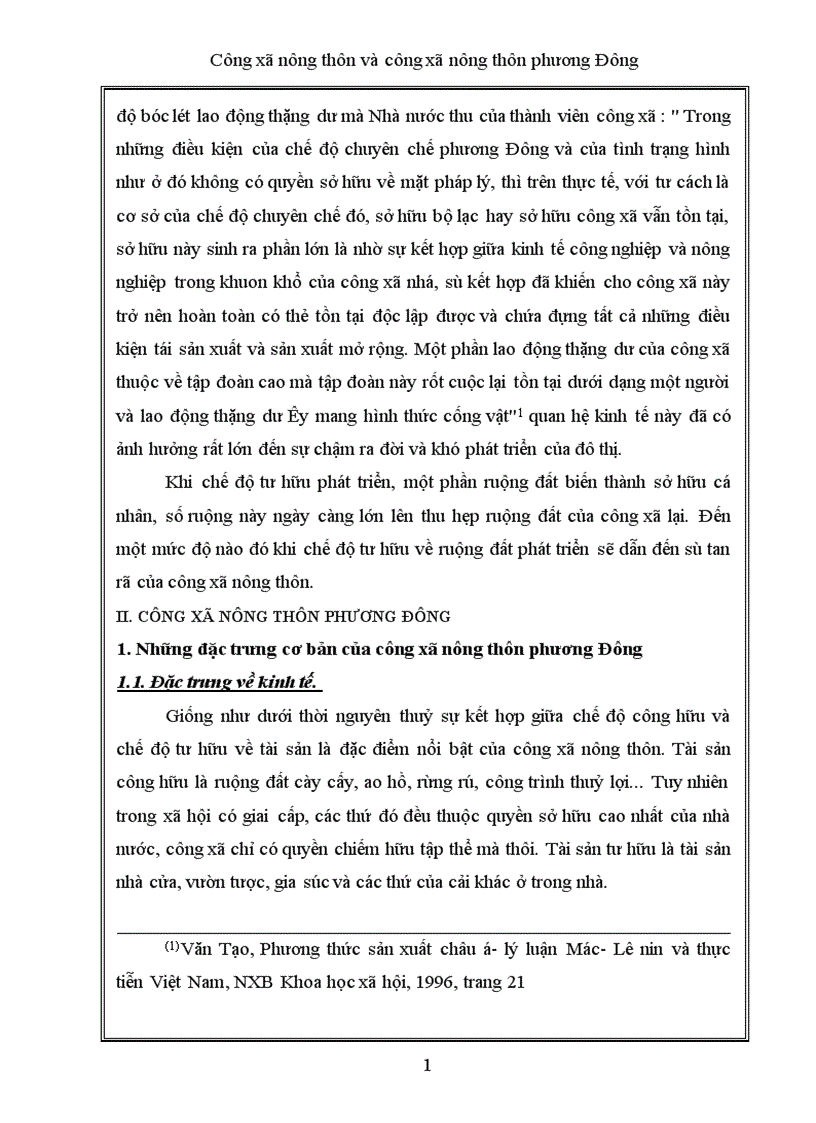 image for page Công xã nông thôn và công xã nông thôn phương Đông