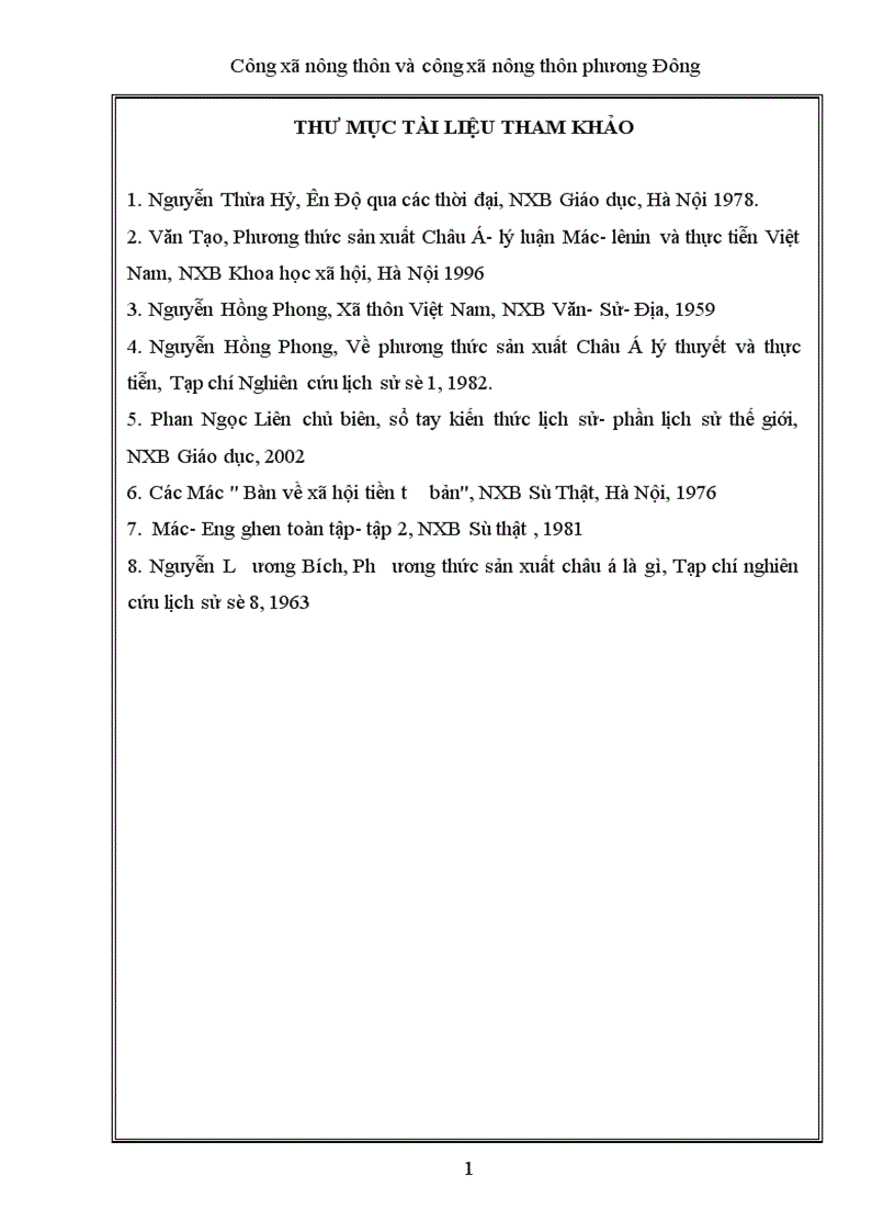 image for page Công xã nông thôn và công xã nông thôn phương Đông