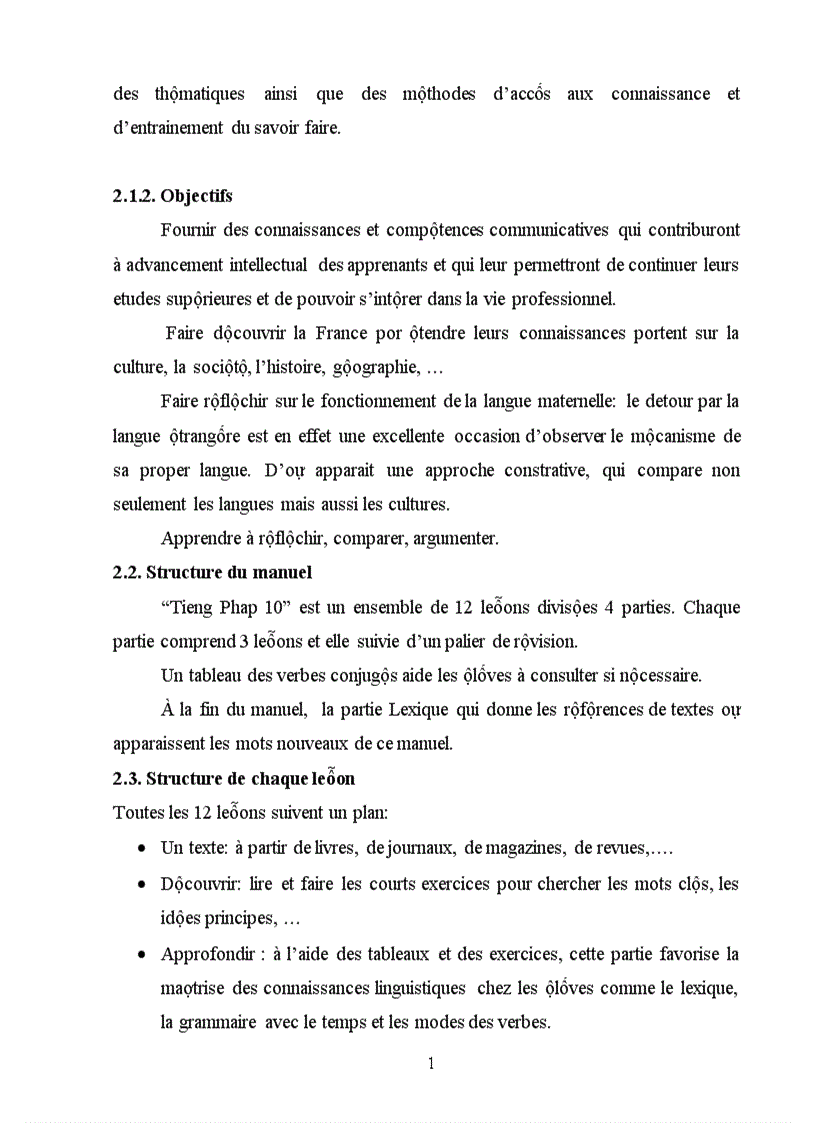 image for page ANALYSE DES FAITS CULTURELS DANS LE MANUEL TIENG PHAP 10