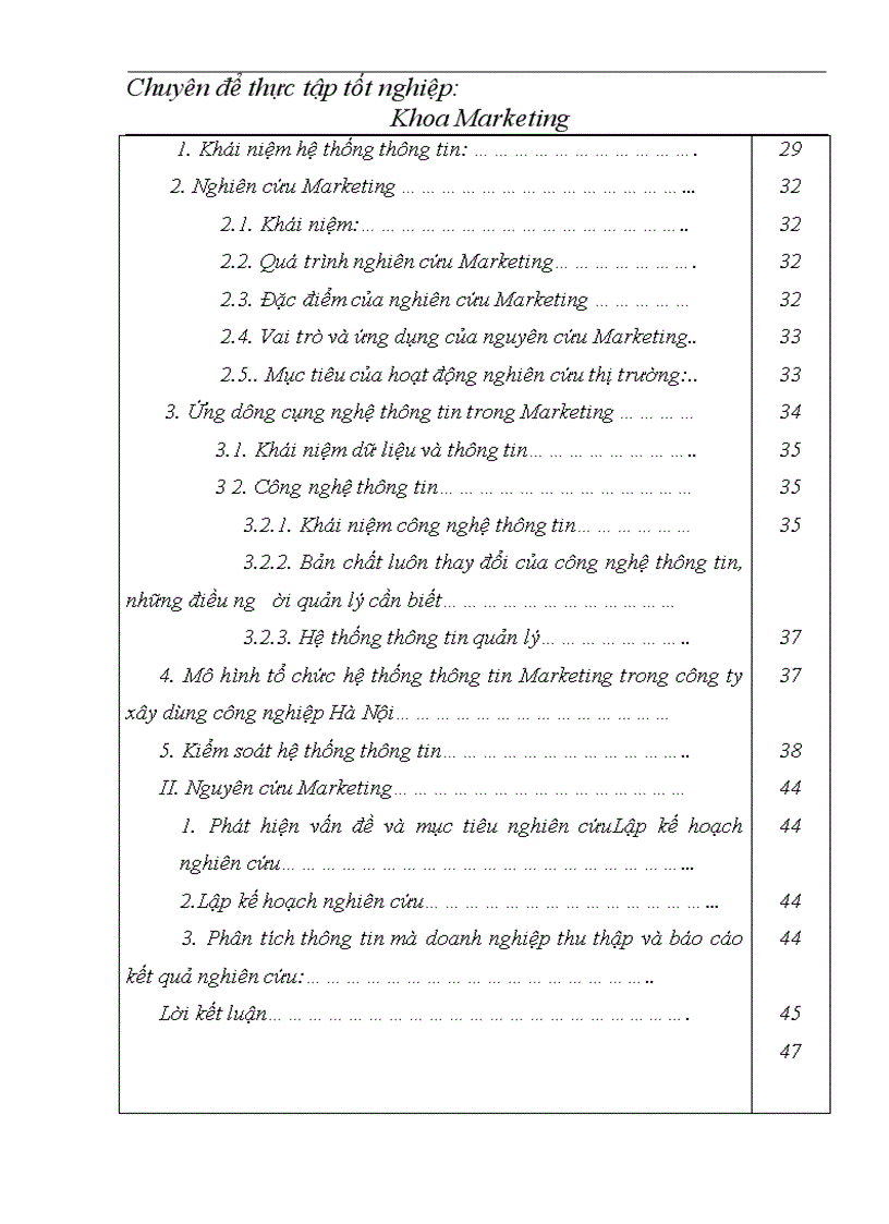 image for page Tổ chức hệ thống thông tin và nghiên cứu marketing trong công ty xây dựng công nghiệp Hà Nội 1