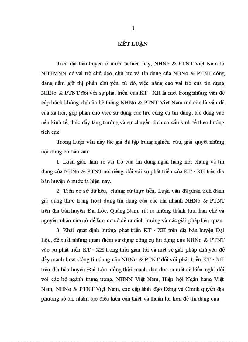 image for page Tín dụng của Ngân hàng Nông nghiệp và phát triển nông thôn đối với phát triển kinh tế xã hội ở Đại Lộc Quảng Nam 1