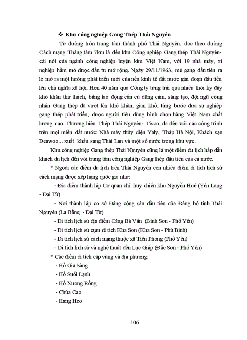 image for page Phát triển du lịch tỉnh Thái Nguyên trong thời kì hội nhập