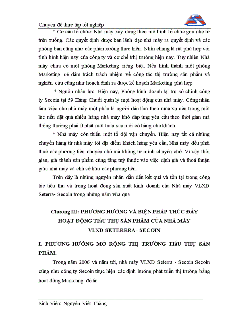 image for page Một số biện pháp nhằm đẩy mạnh hoạt động tiêu thụ sản phẩm gạch Terrazzo Secoin của nhà máy vật liệu xây dựng Seterra Secoin