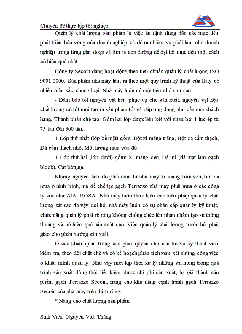 image for page Một số biện pháp nhằm đẩy mạnh hoạt động tiêu thụ sản phẩm gạch Terrazzo Secoin của nhà máy vật liệu xây dựng Seterra Secoin