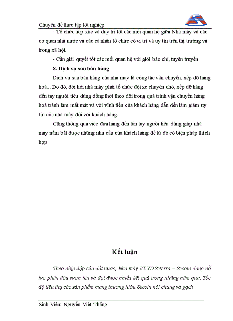 image for page Một số biện pháp nhằm đẩy mạnh hoạt động tiêu thụ sản phẩm gạch Terrazzo Secoin của nhà máy vật liệu xây dựng Seterra Secoin
