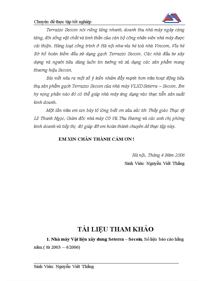 image for page Một số biện pháp nhằm đẩy mạnh hoạt động tiêu thụ sản phẩm gạch Terrazzo Secoin của nhà máy vật liệu xây dựng Seterra Secoin