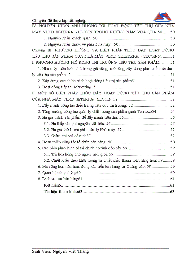 image for page Một số biện pháp nhằm đẩy mạnh hoạt động tiêu thụ sản phẩm gạch Terrazzo Secoin của nhà máy vật liệu xây dựng Seterra Secoin