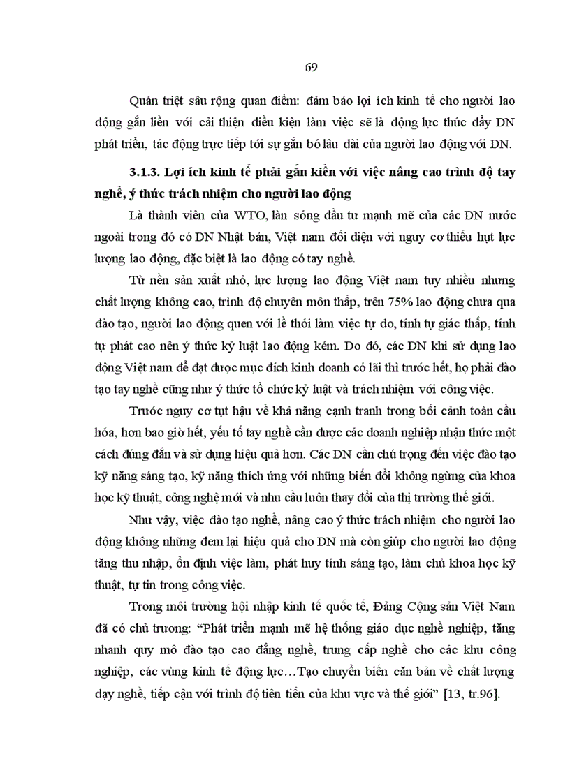 image for page Lợi ích kinh tế của người lao động trong các doanh nghiệp có vốn đầu tư của Nhật Bản trên địa bàn Hà Nội