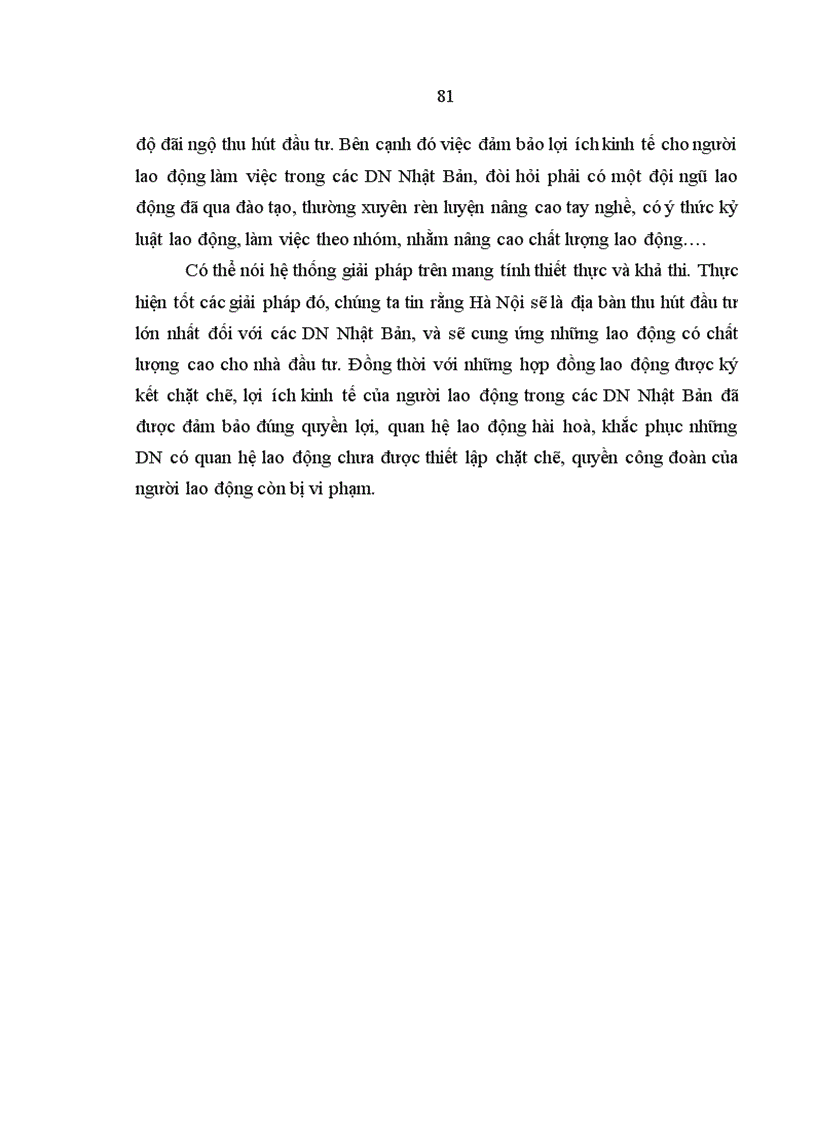 image for page Lợi ích kinh tế của người lao động trong các doanh nghiệp có vốn đầu tư của Nhật Bản trên địa bàn Hà Nội