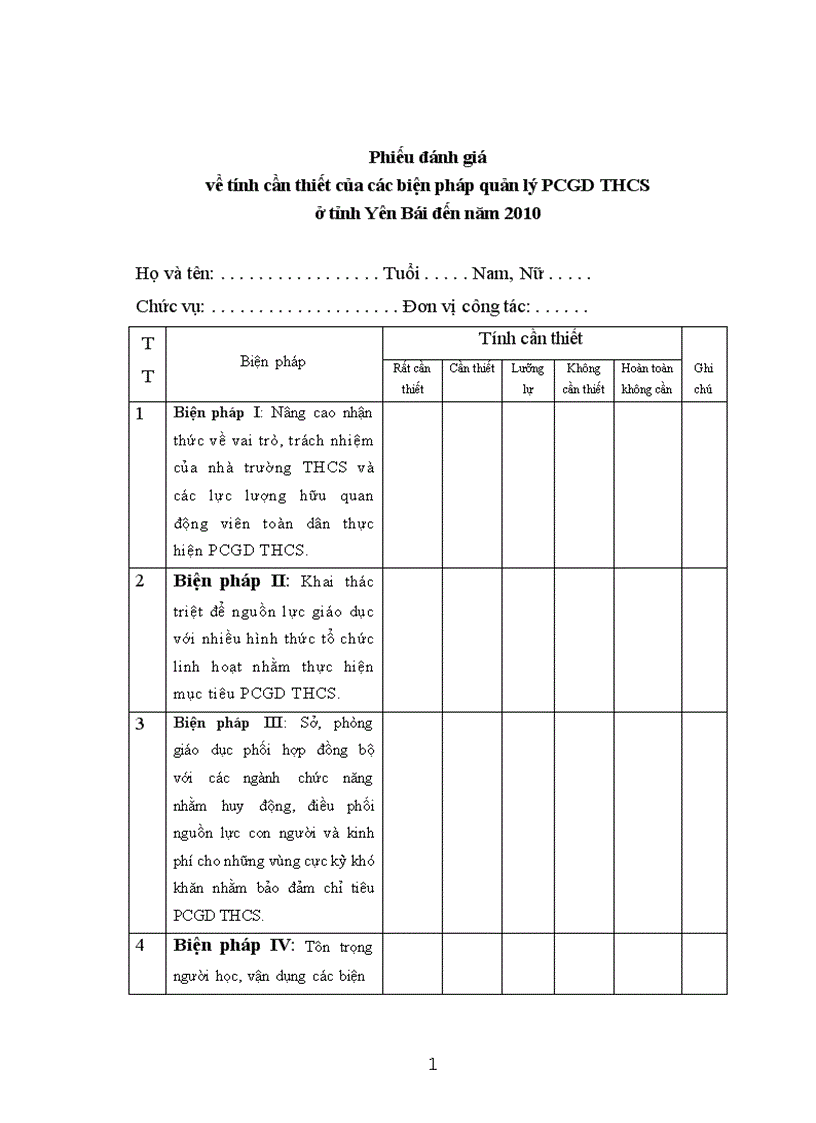 image for page Một số biện pháp quản lý công tác phổ cập giáo dục trung học cơ sở ở tỉnh Yên Bái đến năm 2010 1