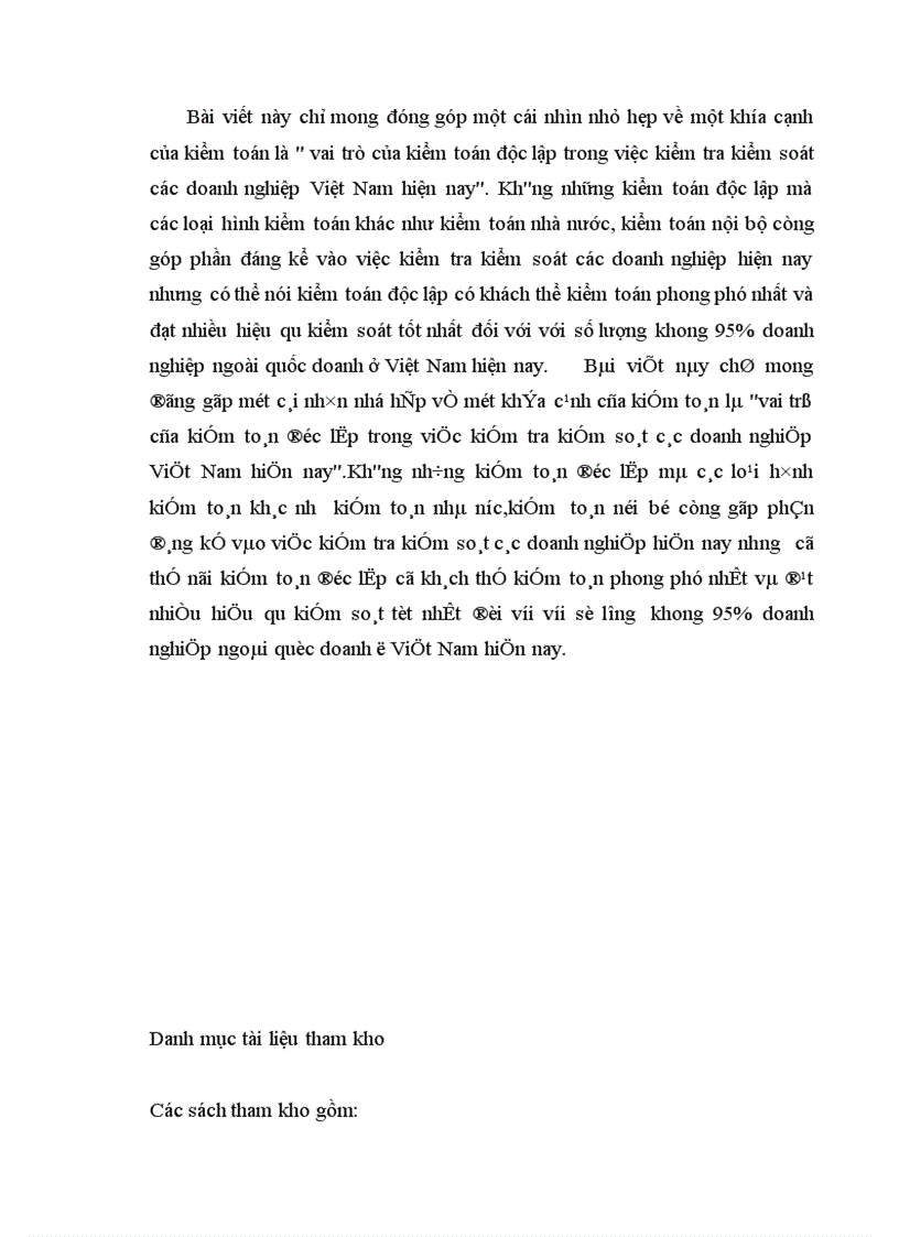 image for page Vai trò của kiểm toán độc lập trong việc kiểm tra kiểm soát các doanh nghiệp Việt Nam hiện nay 1