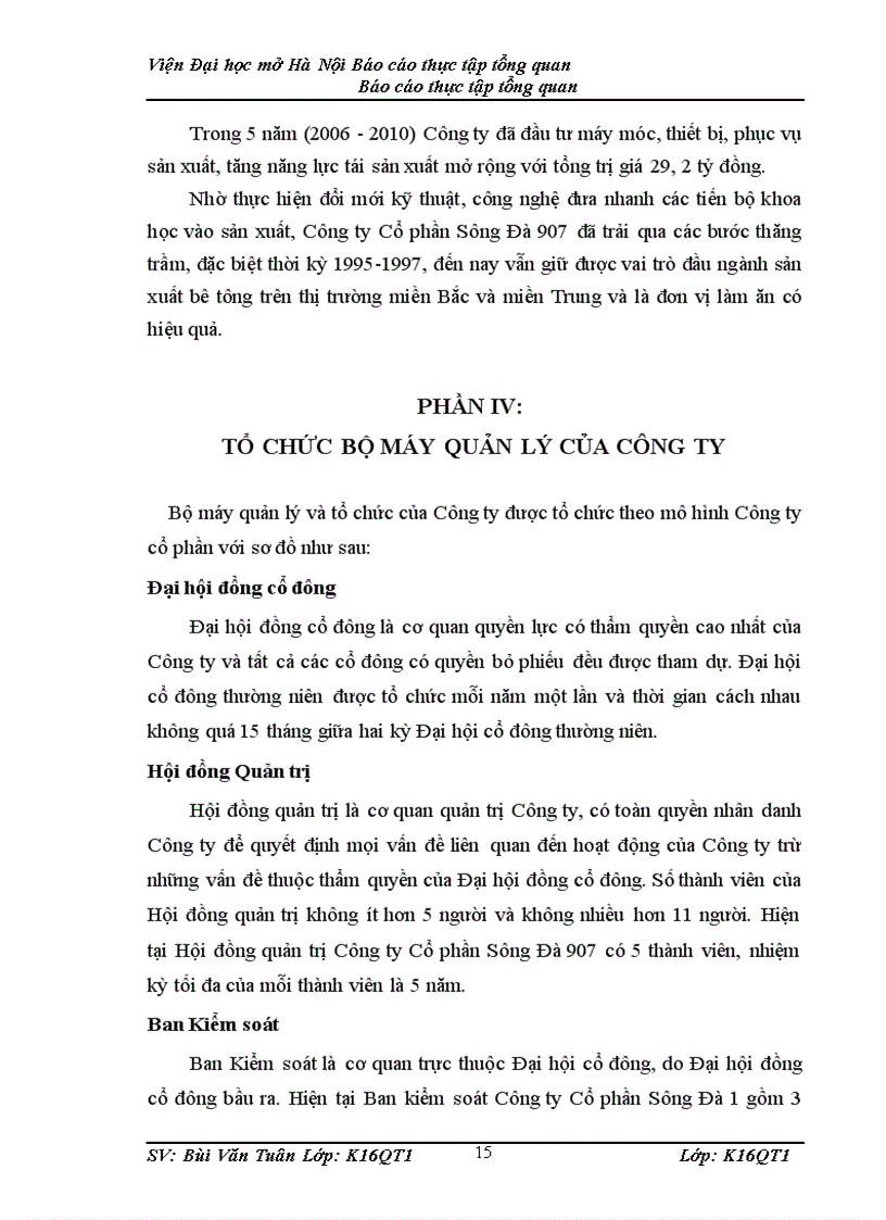 image for page Khái quát tình hình sản xuất kinh doanh của công ty Cổ phần Sông Đà 907 1