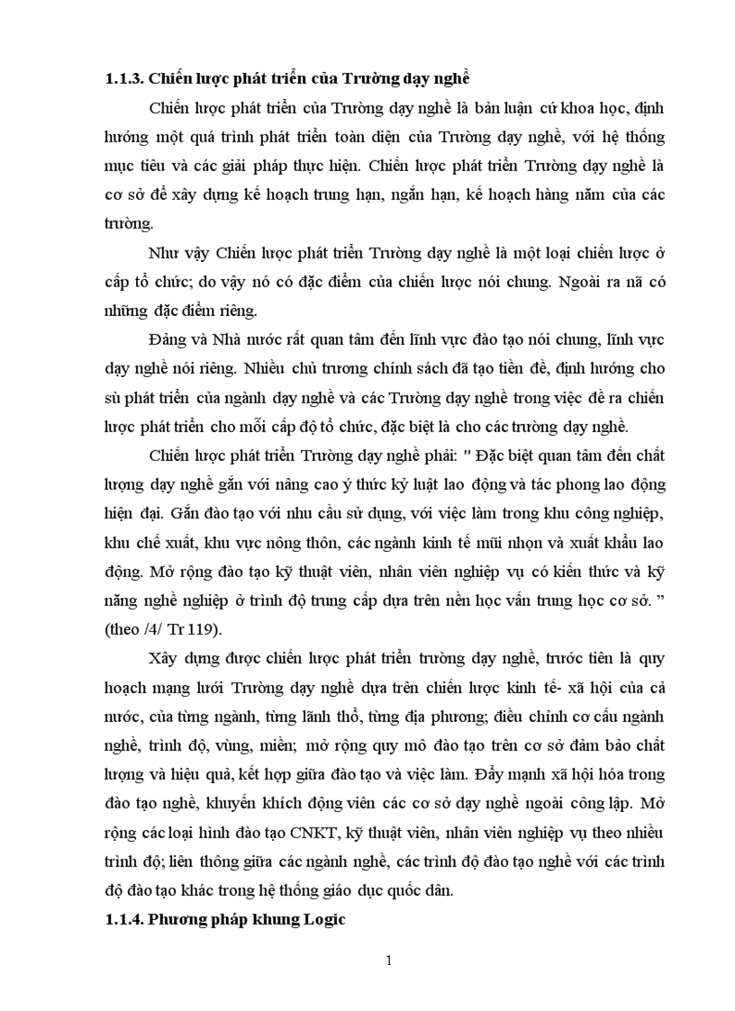 image for page Sử dụng phương pháp khung Logic để xây dựng chiến lược phát triển của Trường Kỹ nghệ I đến năm 2010 1