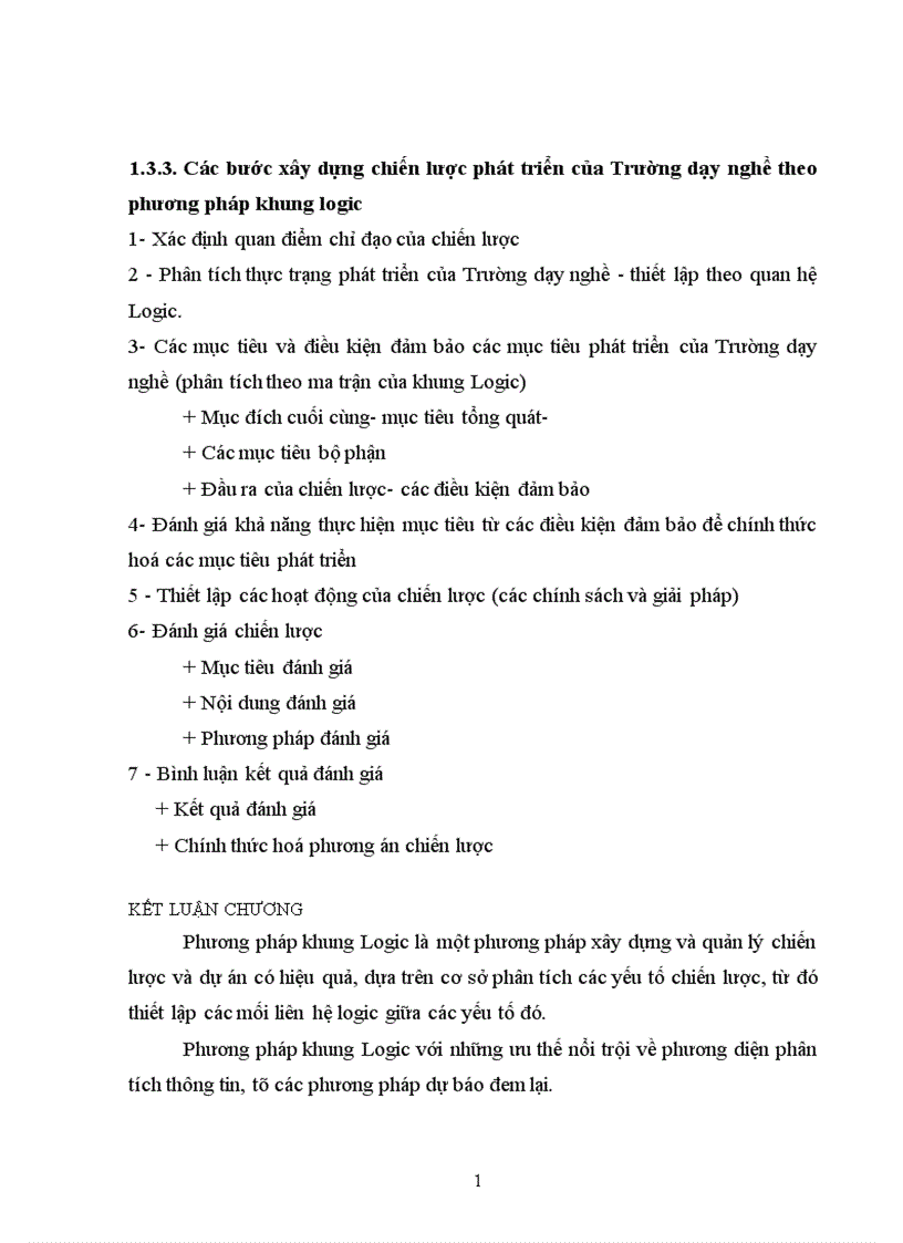 image for page Sử dụng phương pháp khung Logic để xây dựng chiến lược phát triển của Trường Kỹ nghệ I đến năm 2010 1