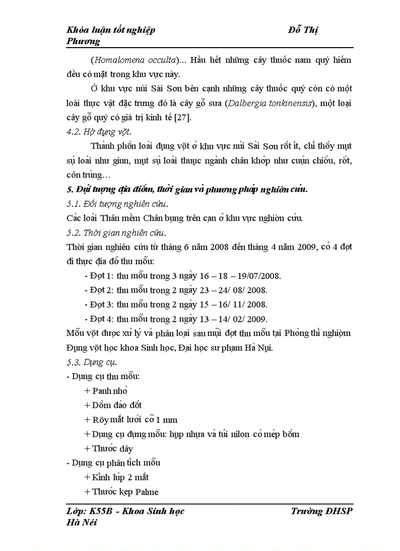 image for page Nghiên cứu thành phần loài và đặc điểm phân bố của Thần mềm Chân bụng Gastropoda trên cạn ở núi Sài Sơn Quốc Oai Hà Nội 1