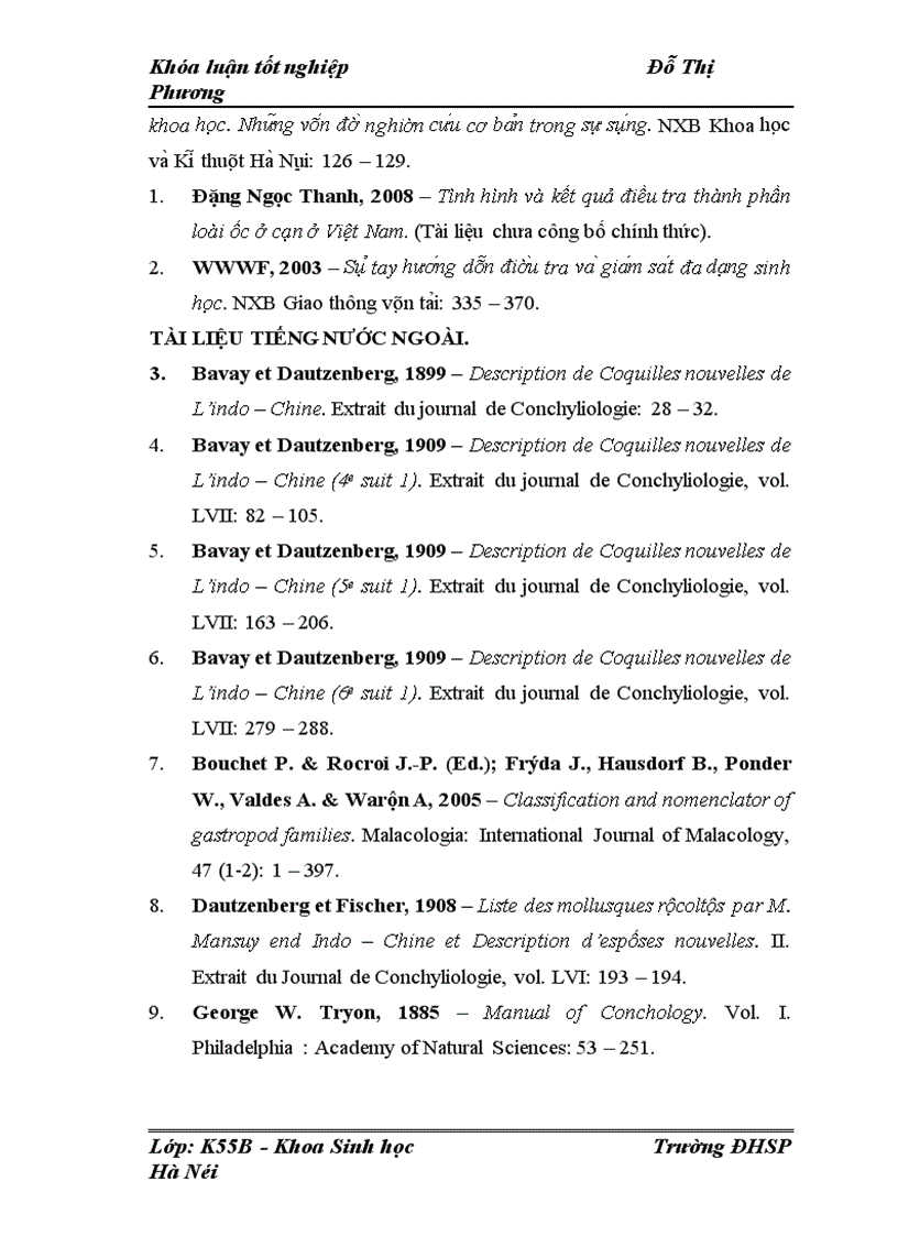 image for page Nghiên cứu thành phần loài và đặc điểm phân bố của Thần mềm Chân bụng Gastropoda trên cạn ở núi Sài Sơn Quốc Oai Hà Nội 1