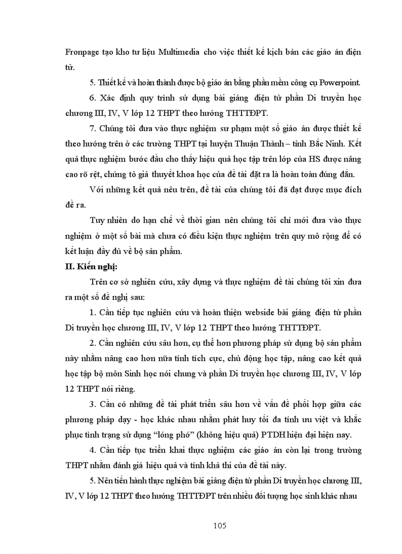 image for page Xây dựng và sử dụng bài giảng điện tử chương III IV V phần Di truyền học Sinh học lớp 12 theo hướng tích hợp truyền thông đa phương tiện 1