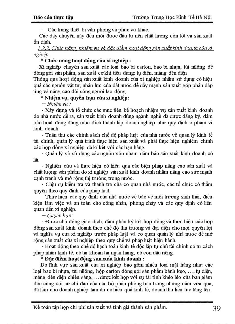 image for page Kế toán chi phí sản xuất và tính giá thành sản phẩm tại xí nghiệp X18 1