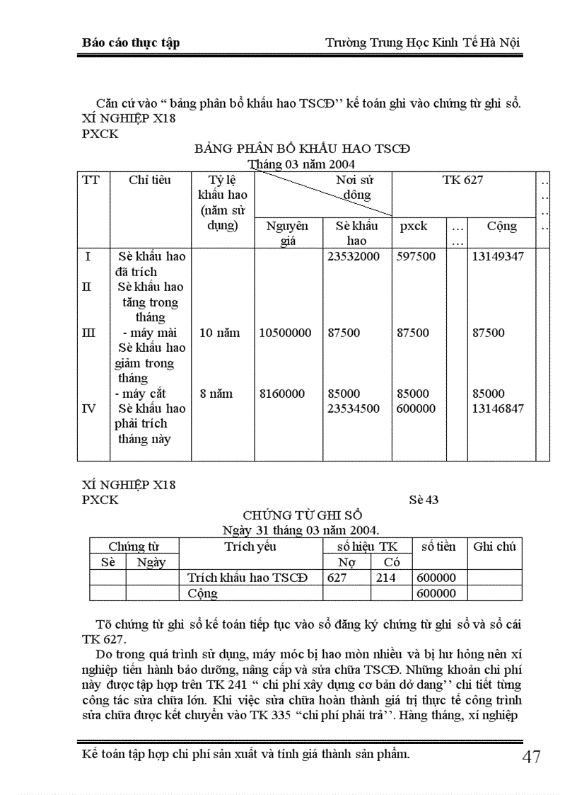 image for page Kế toán chi phí sản xuất và tính giá thành sản phẩm tại xí nghiệp X18 1