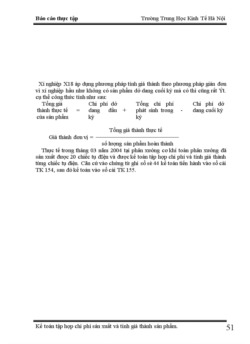 image for page Kế toán chi phí sản xuất và tính giá thành sản phẩm tại xí nghiệp X18 1