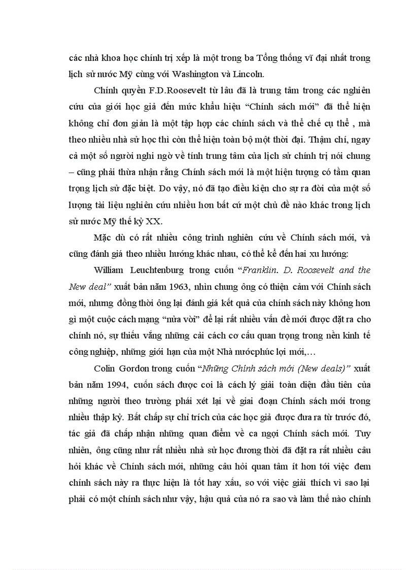 image for page Chính sách mới New deal của Franklin D Roosevelt