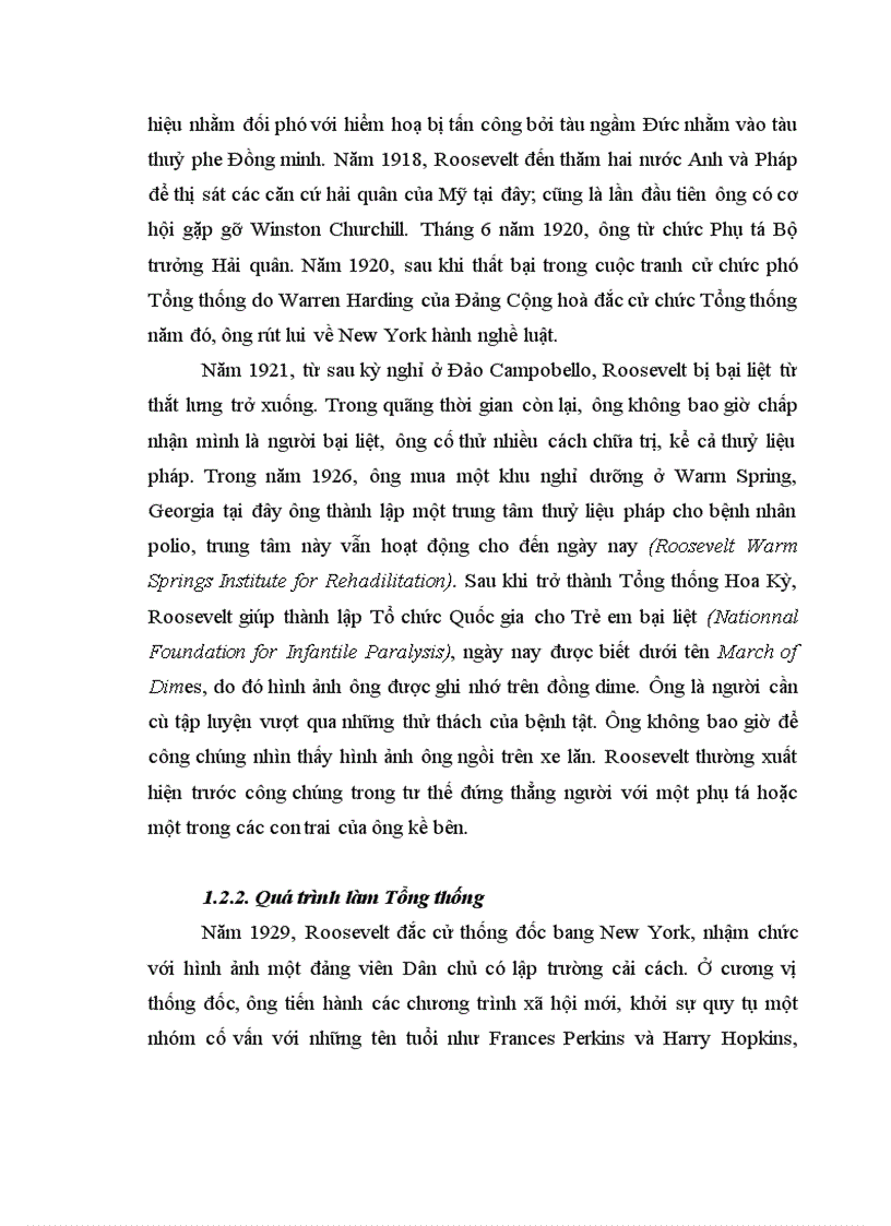 image for page Chính sách mới New deal của Franklin D Roosevelt