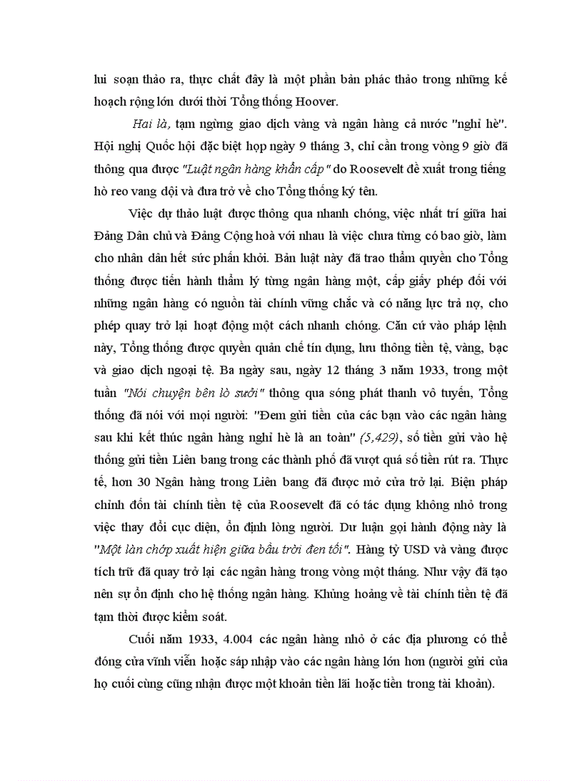 image for page Chính sách mới New deal của Franklin D Roosevelt