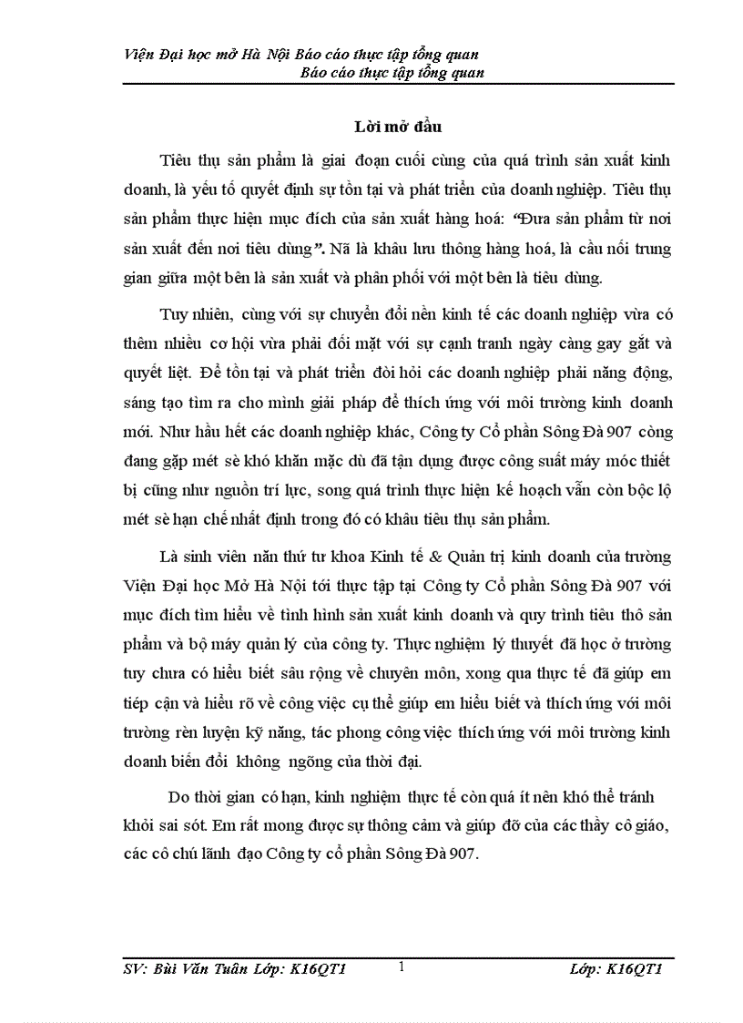 image for page Khái quát tình hình sản xuất kinh doanh của công ty Cổ phần Sông Đà 907 1