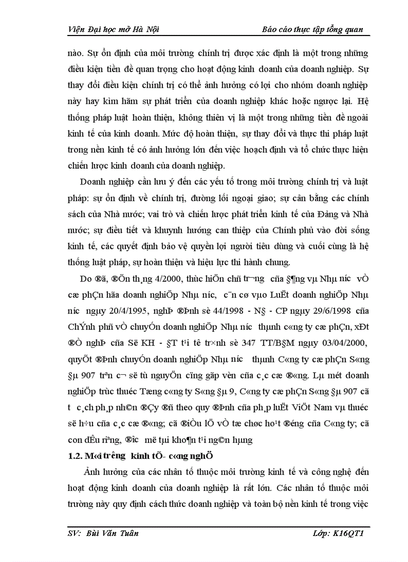 image for page Khái quát tình hình sản xuất kinh doanh của công ty Cổ phần Sông Đà 907 1