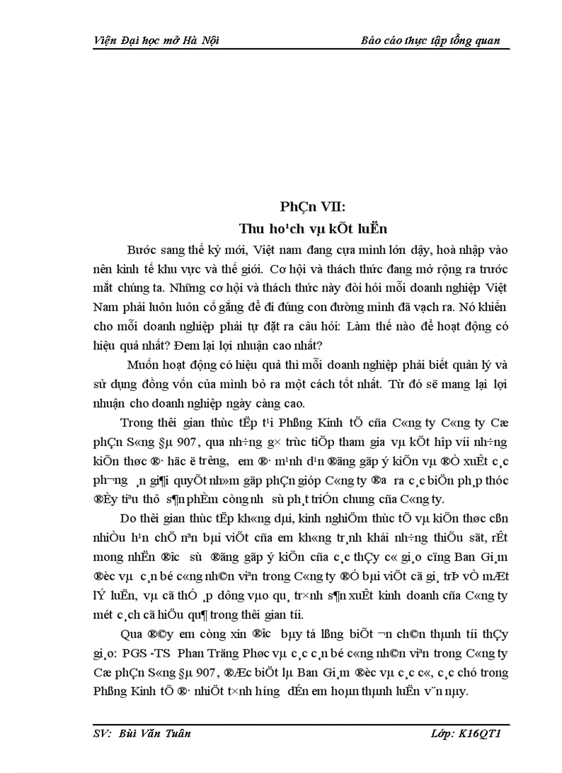 image for page Khái quát tình hình sản xuất kinh doanh của công ty Cổ phần Sông Đà 907 1