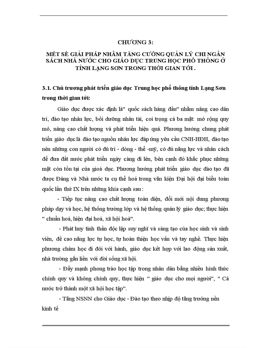 image for page Một số giải pháp nhằm tăng cường công tác quản lý chi ngân sách Nhà nước cho giáo dục trung học phổ thông ở tỉnh Lạng Sơn
