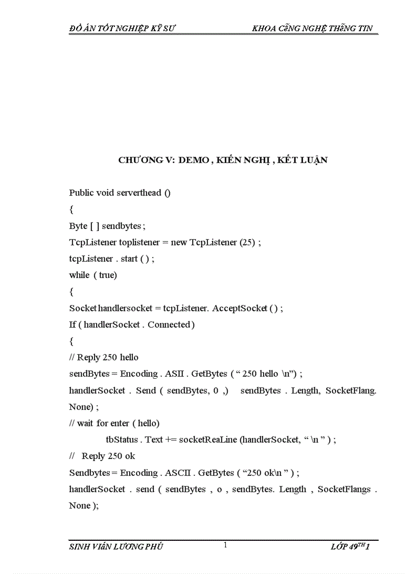 image for page Kỹ thuật giao tiếp Server mail bằng công nghệ c