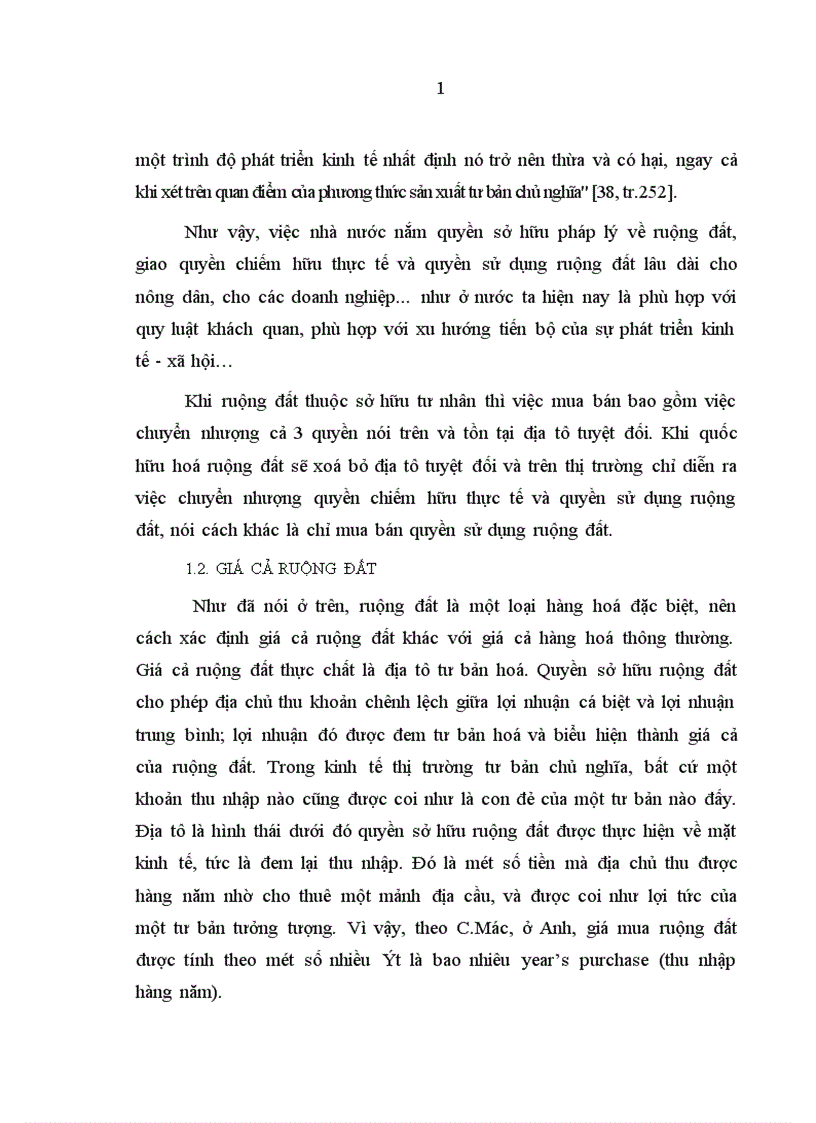 image for page Vận dụng lý luận Mác Lênin về giá cả ruộng đất vào định giá đất ở Việt nam