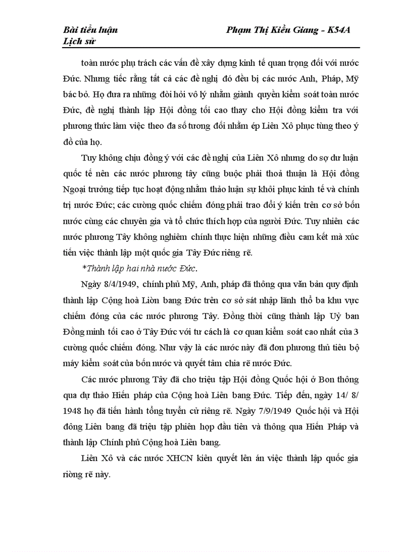 image for page Diễn biến chủ yếu của cuộc chiến tranh lạnh giữa hai cực Xô Mỹ và hai khối Đông Tây qua việc giải quyết vấn đề Đức sau năm 1945 1