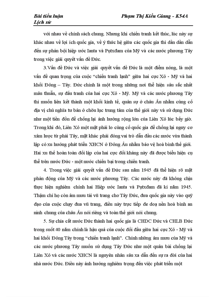 image for page Diễn biến chủ yếu của cuộc chiến tranh lạnh giữa hai cực Xô Mỹ và hai khối Đông Tây qua việc giải quyết vấn đề Đức sau năm 1945 1