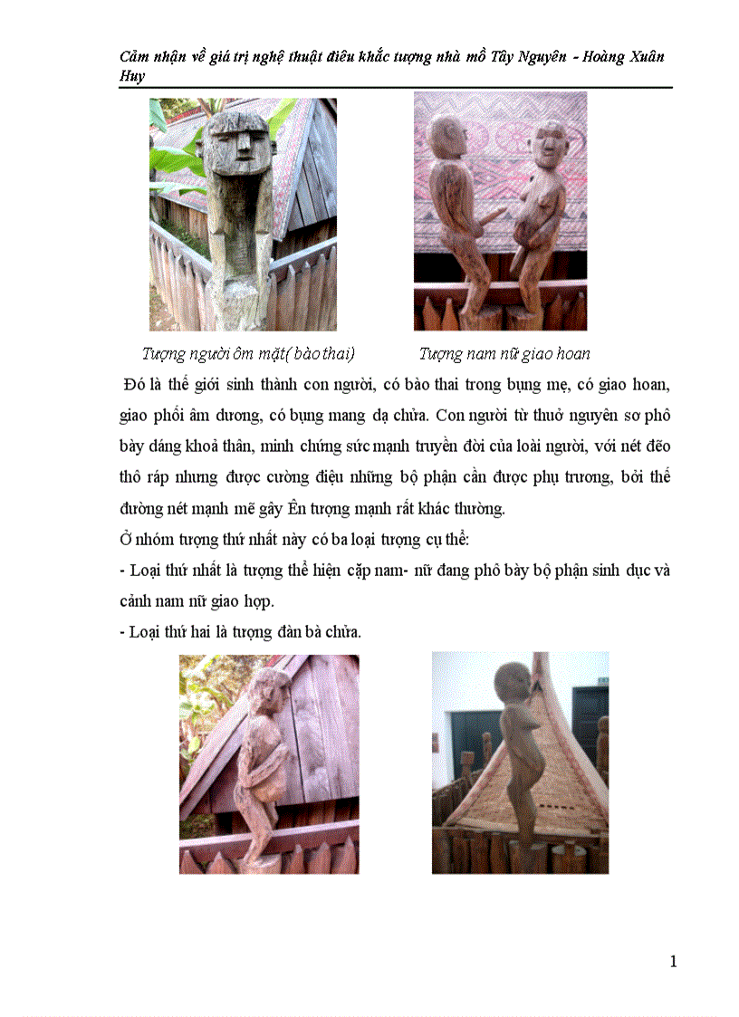 image for page Cảm nhận về giá trị nghệ thuật điêu khắc tượng nhà mồ Tây Nguyên Hoàng Xuân Huy