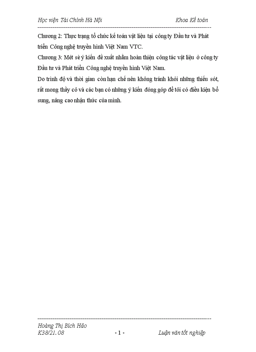 image for page Kế toán vật liệu tại công ty Đầu tư và Phát triển công nghệ truyền hình Việt Nam 1