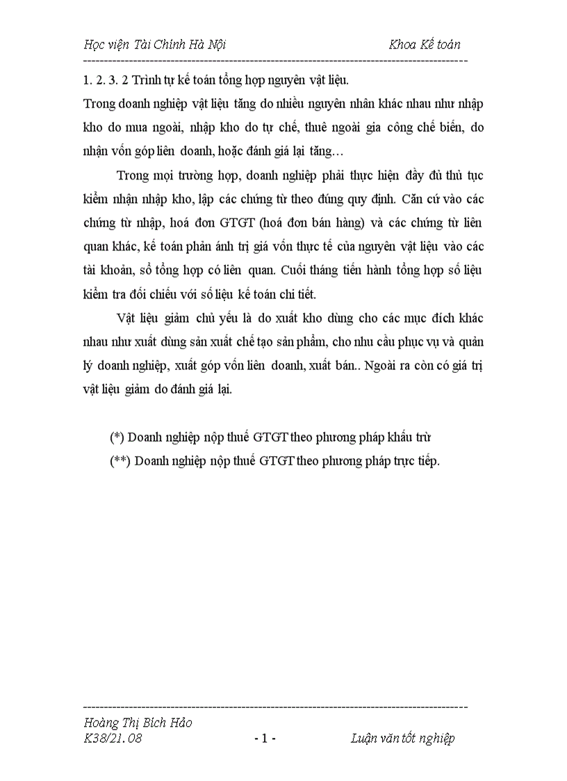 image for page Kế toán vật liệu tại công ty Đầu tư và Phát triển công nghệ truyền hình Việt Nam 1