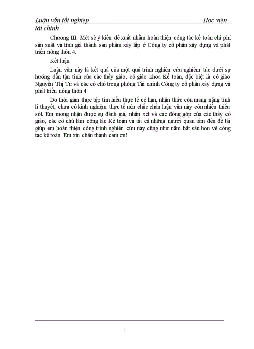 image for page Tổ chức công tác kế toán chi phí sản xuất và tính giá thành sản phẩm tại Công ty cổ phần xây dựng và phát triển nông thôn 4