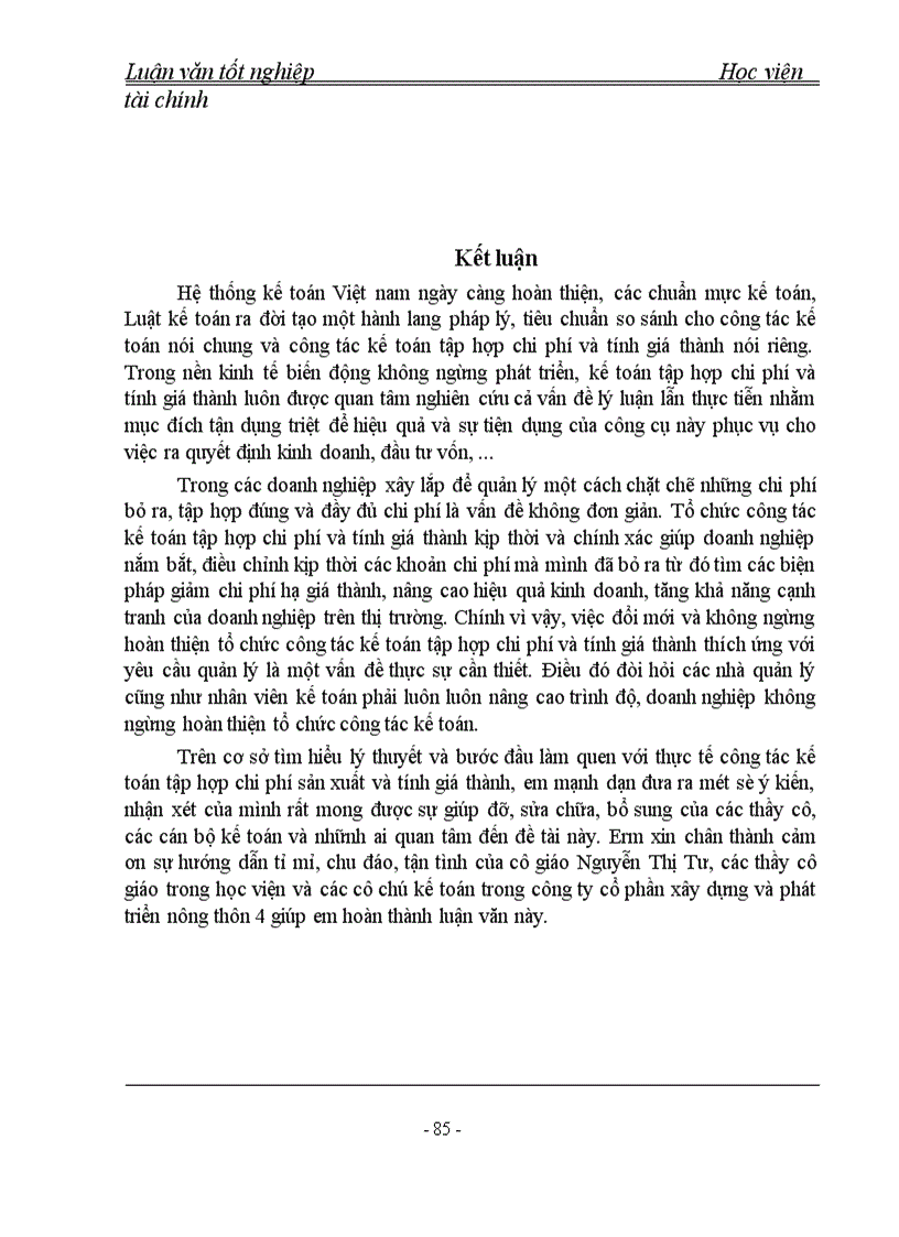 image for page Tổ chức công tác kế toán chi phí sản xuất và tính giá thành sản phẩm tại Công ty cổ phần xây dựng và phát triển nông thôn 4