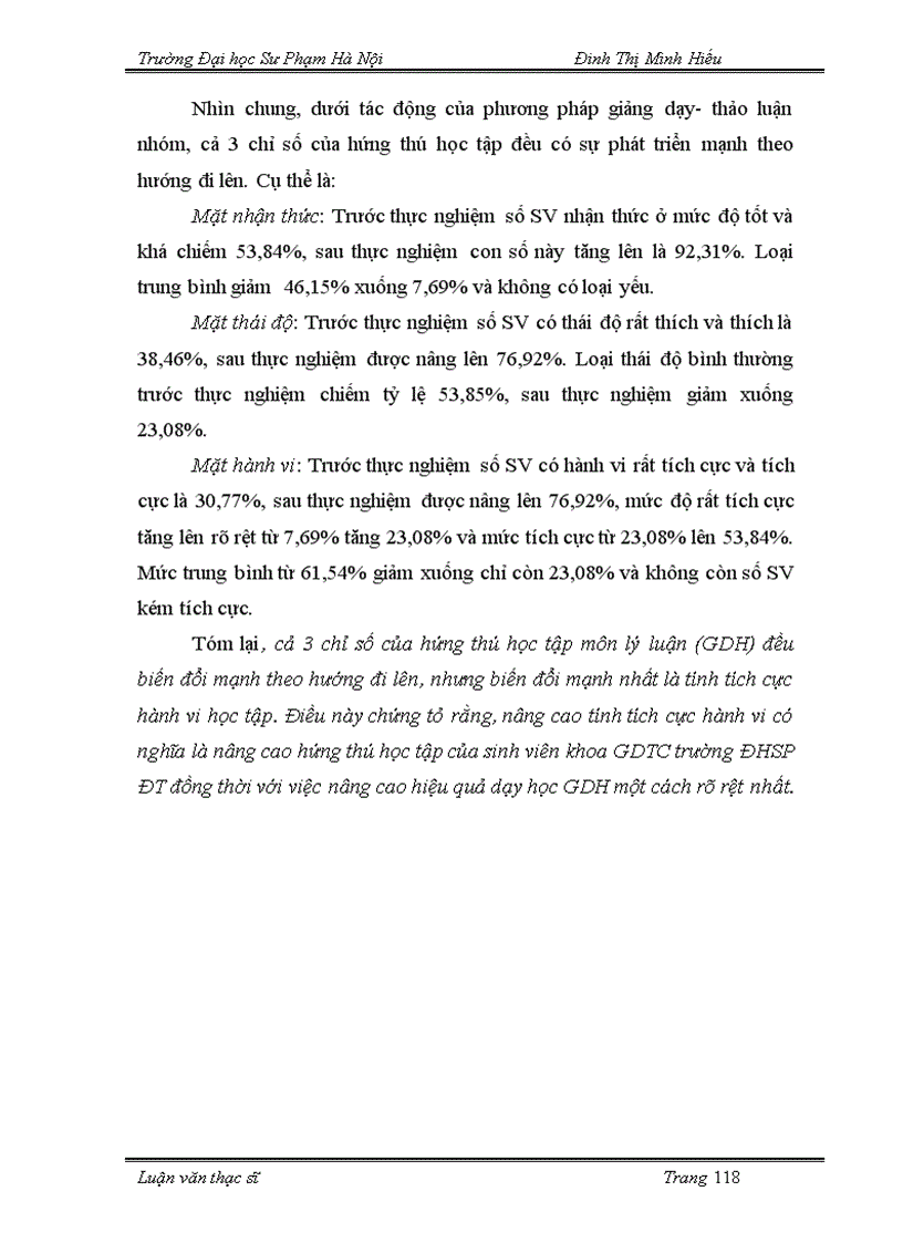 image for page Tìm hiểu thực trạng hứng thú học tập các môn lý luận của sinh viên khoa giáo dục thể chất Trường Đại học sư phạm Đồng Tháp 1