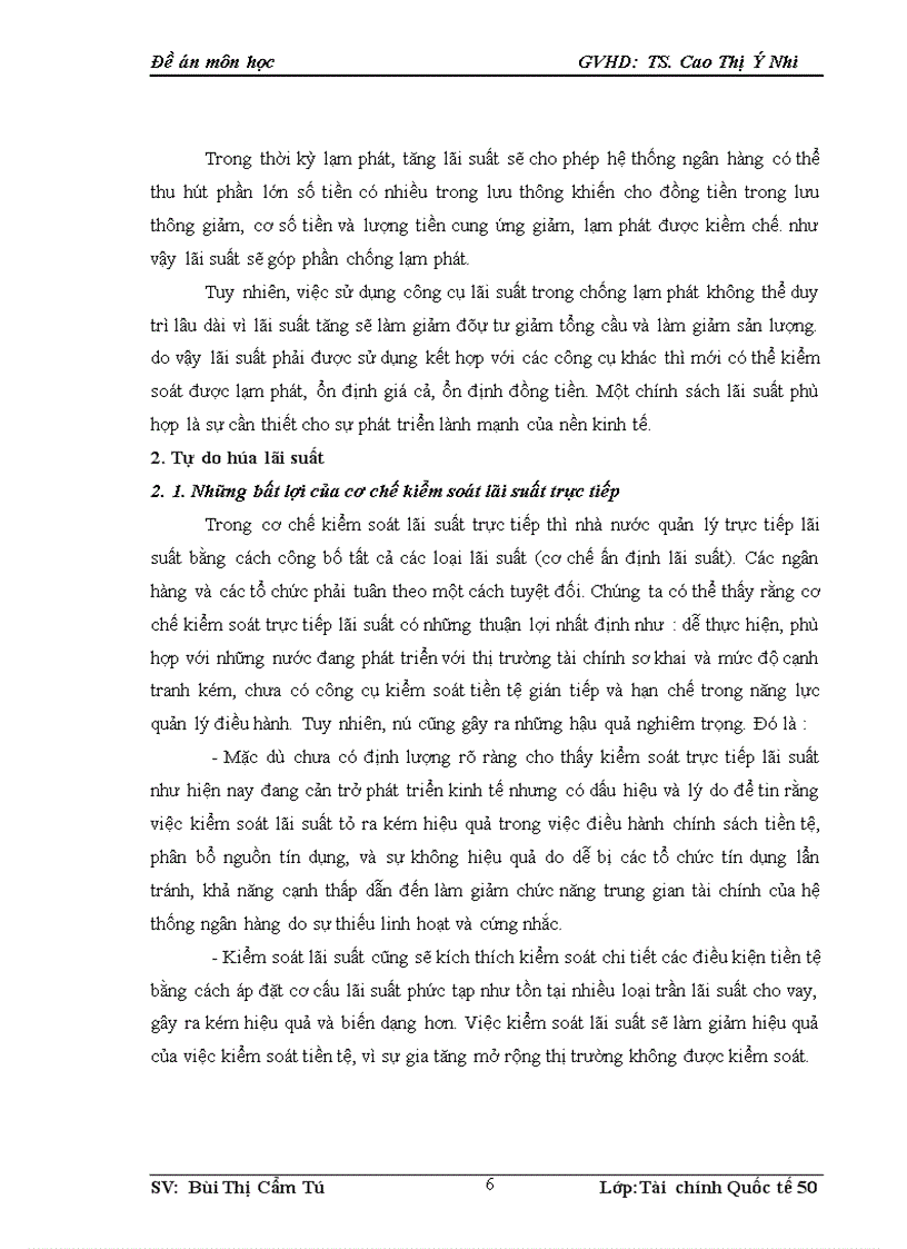 image for page Hướng tới tự do hoá lãi suất