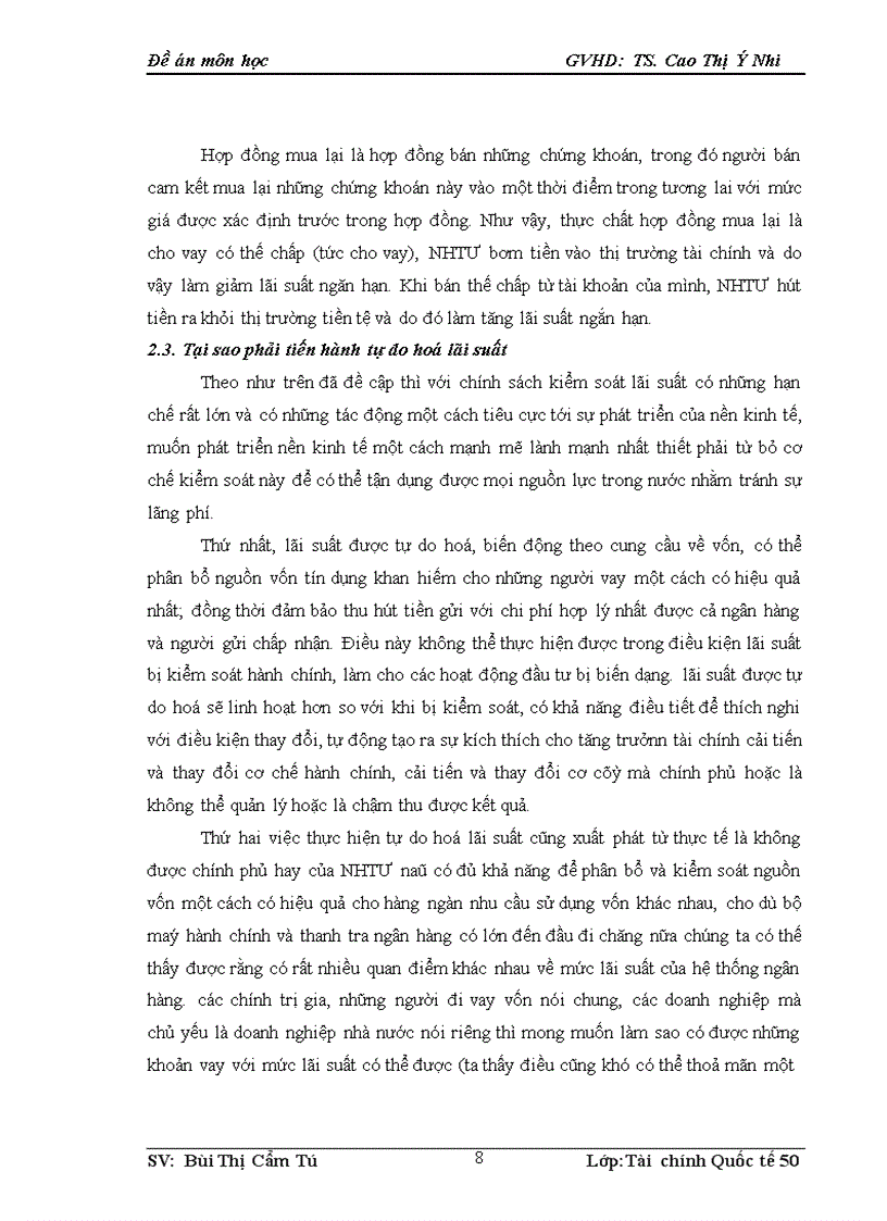 image for page Hướng tới tự do hoá lãi suất