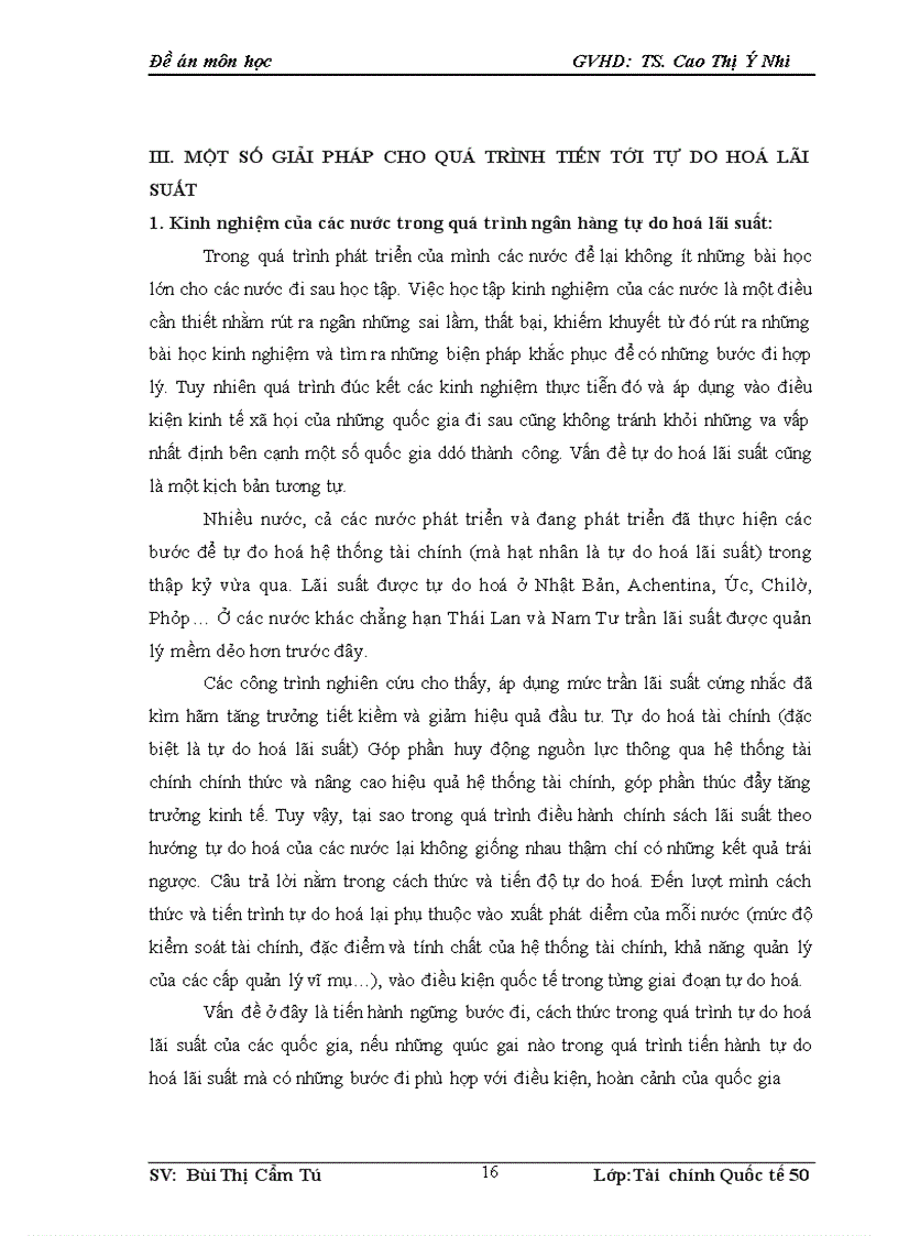 image for page Hướng tới tự do hoá lãi suất