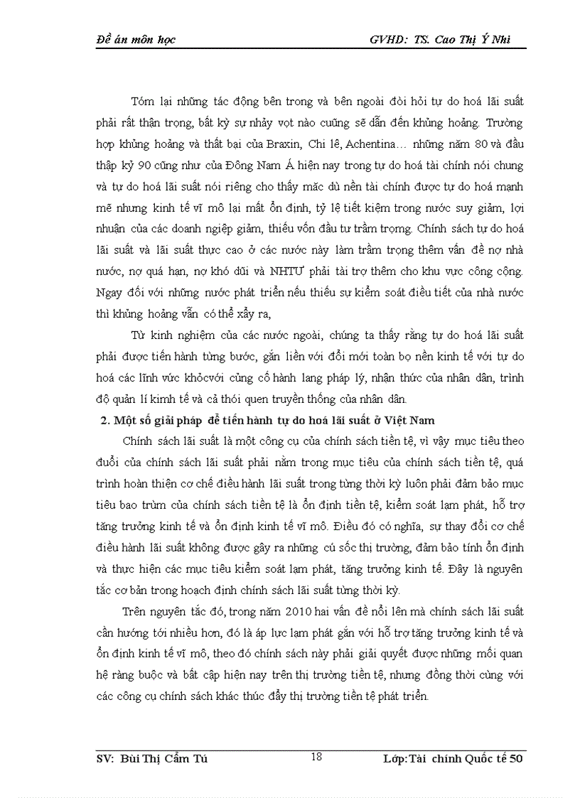 image for page Hướng tới tự do hoá lãi suất