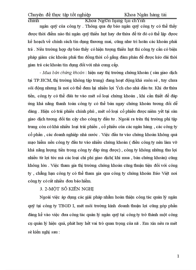 image for page Quản Lý Ngân Quỹ Tại Công TY TBGDI Chuyên đề naỳ gồm