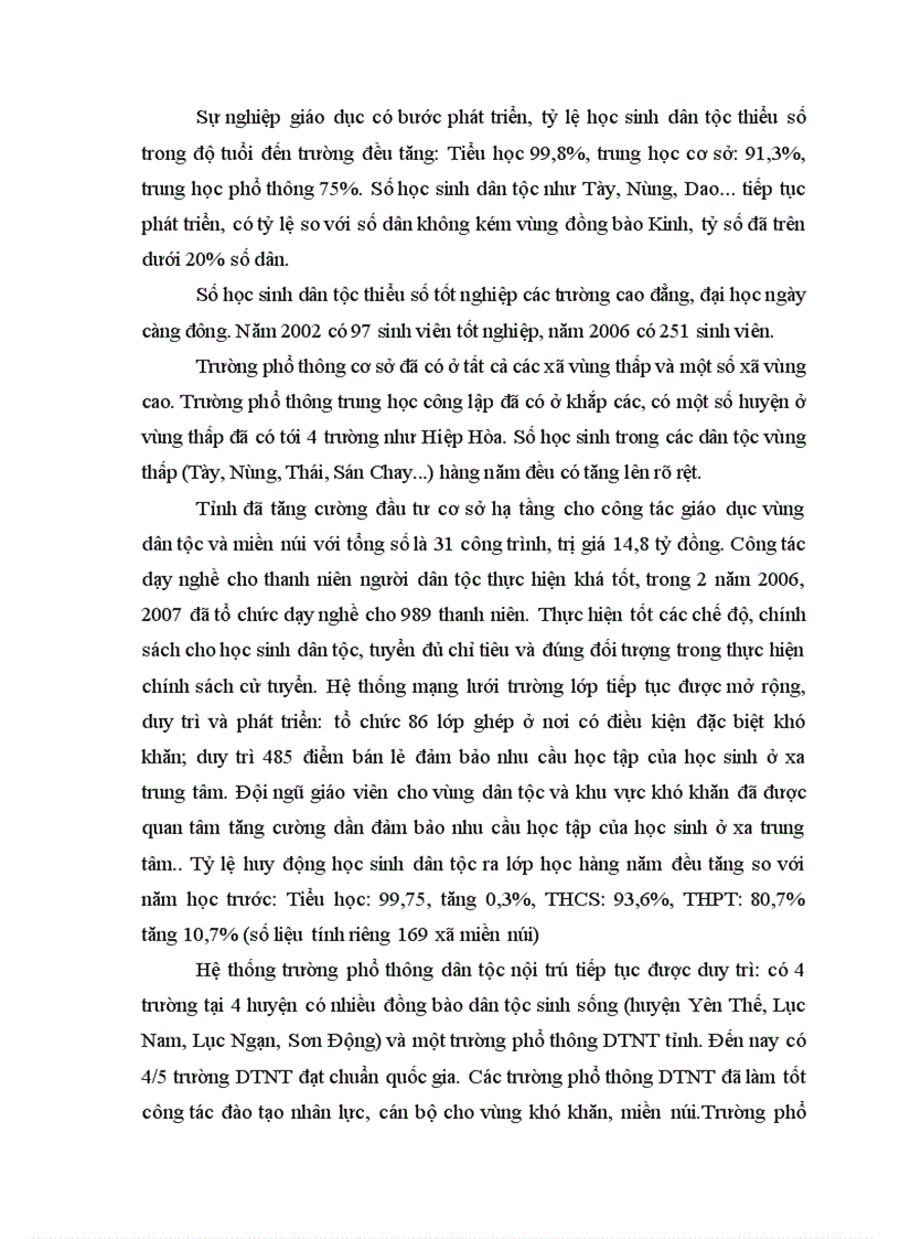 image for page Thực trạng kinh tế xã hội và sự phát triển giáo dục của tỉnh Bắc Giang