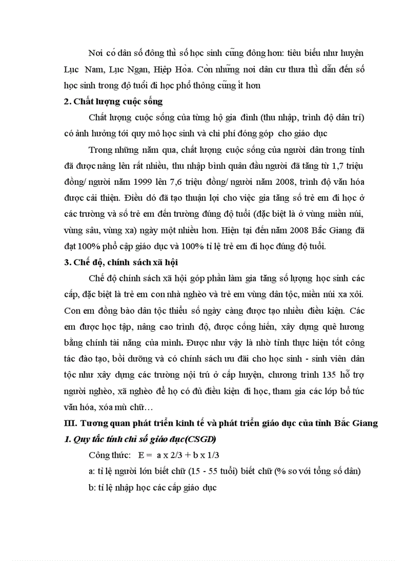 image for page Thực trạng kinh tế xã hội và sự phát triển giáo dục của tỉnh Bắc Giang