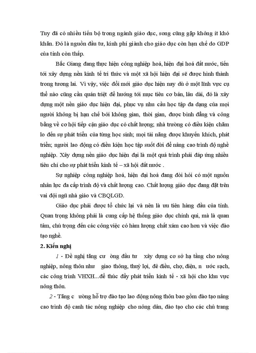 image for page Thực trạng kinh tế xã hội và sự phát triển giáo dục của tỉnh Bắc Giang